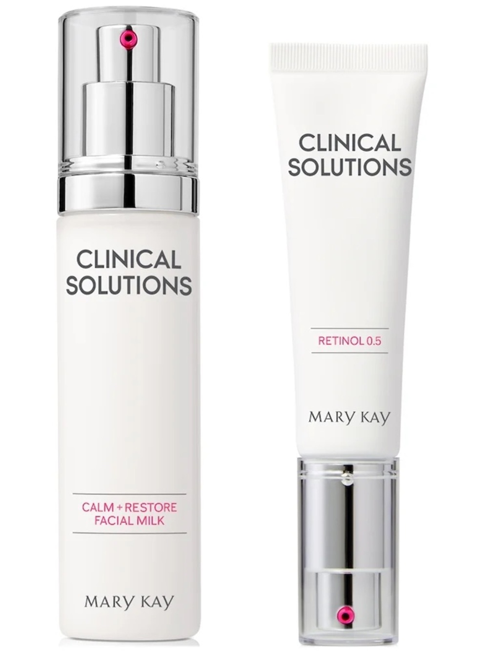 NWT Mary Kay Clinical Solutions Serum & Retinol Duo - White with Pink Accents